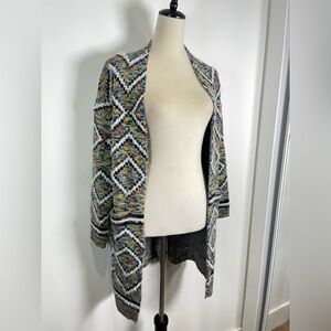 Anthropologie Angels of the North Longline Cardigan Sweater Size M Artsy Boho